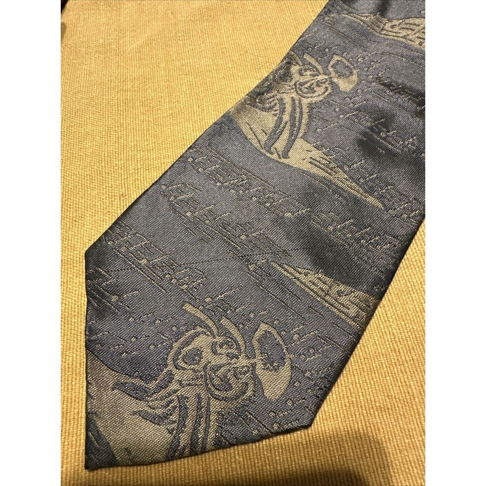Andrea Fezza Mens Formal Necktie Brown Neck Tie Rain Music Abstract Retro